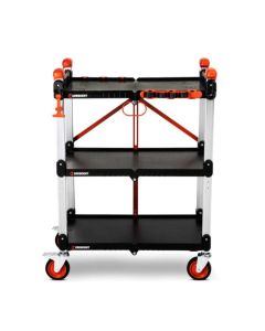 Crescent F3SCBL Siterunner 3 Shelf Folding Jobsite Cart