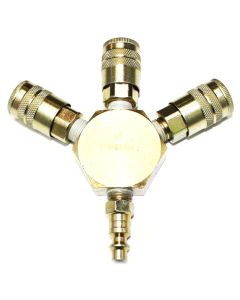 Interstate Pneumatics FPM44R-KH4 Flat Hex Manifold