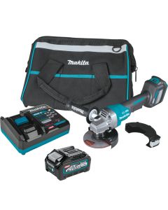 Makita GAG06M1, 40V Max XGT 4‑1/2" / 5" Brushless Cordless Paddle Switch Angle Grinder Kit