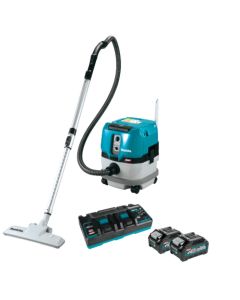 Makita GCV01PM, 40V Max XGT 4.0Ah 2.1 Gallon BL CL Wet/Dry Dust Extractor & Vacuum Kit