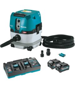 Makita GCV02PMU, 40V Max XGT 4.0Ah 2.1 Gallon BL CL Hepa Filter Dry Dust Extractor Kit