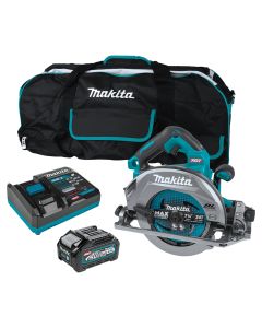Makita GSH02M1 XGT 7‑1/4" 40V Max 4.0 Ah Cordless Circular Saw Kit, with Guide Rail Compatible Base