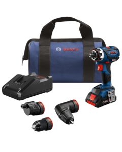 Bosch GSR18V-535FCB15 Flexiclick 5.5" 18V 4.0 Ah Lithium Ion Cordless Drill and Driver Kit