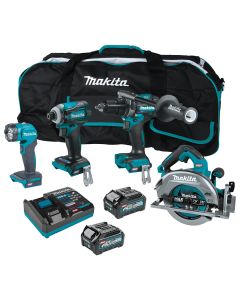 Makita GT400M1D1 40V Max XGT Cordless 4‑Piece Combo Kit, 2.5Ah/4.0Ah Batteries