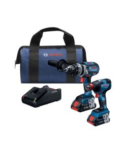 Bosch GXL18V-224B25 18V 2-Tool Hammer Drill/Driver & Impact Driver Combo Kit, 4.0 Ah Batteries