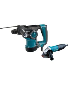 Makita HR2811FX 1‑1/8'' SDS‑Plus Corded Rotary Hammer and Angle Grinder