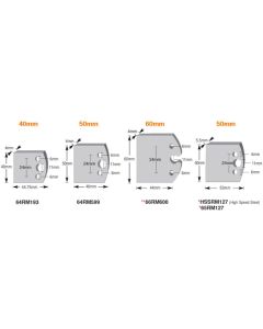 40mm, 50mm & 60mm Steel Knives-Blank (unground) for Profile Pro Insert Shaper Cutters, Pair