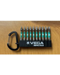 Vega Industries T150TCS10, Impactech 10 Piece Carabiner Bit Set