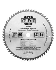 CMT Tools K06010, 10" x 0.094" ITK Contractor Finishing & Plywood Circular Saw Blade