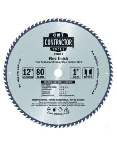 CMT Tools K08012, 12" x 0.102" ITK Contractor Fine Finish Circular Saw Blade
