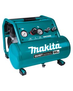 Makita MAC320Q Quiet Series 1‑1/2 Horsepower 3 Gallon Oil‑Free Electric Air Compressor