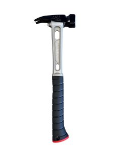 Martinez MZ4131 Signature Series M4 Finish Hammer, Smooth Natural Finish (Chrome) Curved Handle with Black Over Red Grip