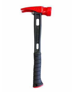 Martinez MZ4501_RD Red-Headed Stepchild M1 Framing Hammer, Milled Face Red with Black Over Red Curved Grip Handle