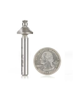 Amana Tool MR0108 9/16" Carbide Tipped Miniature Chamfer Router Bit with Mini Lower Ball Bearing