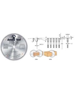 Miter Saw Blades - 2° Negative Hook - 4 ATB & 1 Raker