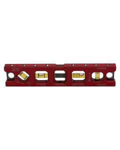 Martinez Tool Co MZ3509_RD, 9" Red Titanium V-Groove Level