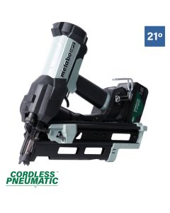 Metabo HPT NR1875DDAQRY, 18V Pneumatic-Style Cl 21-Deg Duplex Forming Nailer