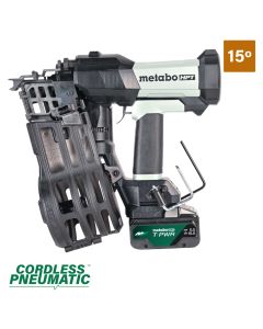 Metabo HPT NV1890DAQRY, 18V Pneumatic-Style CL 15-Deg Coil Framing Nailer