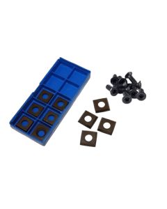 Oliver Machinery P-15mm-4S WITH Screws, 4-Sided HCX Carbide Inserts w/Screws, Pack of 10