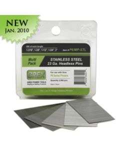Grex P6/MP-STL 1-3/16" - 2" 23 Gauge Stainless Steel Headless Pins