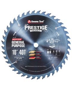 Amana Tool PR1040C Prestige 40-Teeth Carbide Tipped General Purpose Circular Saw Blade