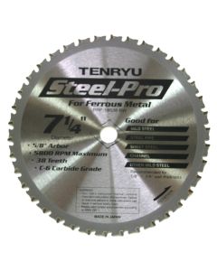 Tenryu PRF-18538BW 7-1/4" 38T Carbide Tipped Steel Pro Saw Blade