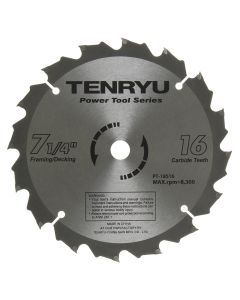 Tenryu PT-18516B 7-1/4" x 16T Carbide Tipped Saw Blade