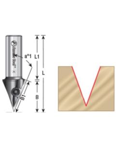 CNC V Groove, Miter Fold & Signmaking Router Bits with Solid Carbide Insert Knives