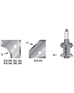 CNC Insert Double Rounding & Chamfering Router Bit System - Solid Carbide Replacement Knives