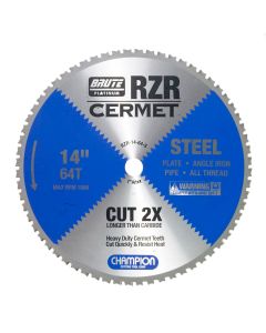Champion Cutting Tool RZR-14-64-S, 14" x 1" Brute Cermet Steel Cutting Circular Saw Blade