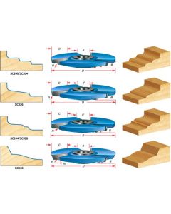 Raised Panel Shaper Cutters for 5/8 Inch Material - Decorative