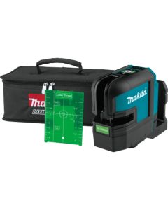 Makita SK105GDZ, 12V Max CXT Self‑Leveling Cross‑Line Green Beam Laser, Bare Tool