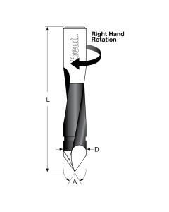 Freud TH12770R, 15mm x 70mm x 10mm RH Through Hole Boring Bit