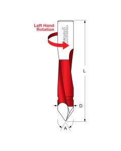 Freud TH70057L 7mm Carbide Tipped Left Hand Through Hole Drill Bit