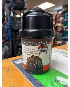 TruCut MRHDC-29 Black & Gold 135-Degree Split Point Index Drill Bit Set with Round Plastic Case