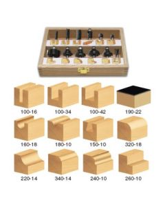 Timberline TRS-120 1/4" Carbide Tipped All Purpose Router Bit Set