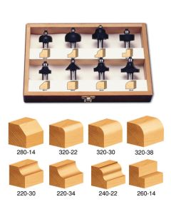 Timberline TRS-180 1/2" Carbide Tipped Profile Router Bit Set