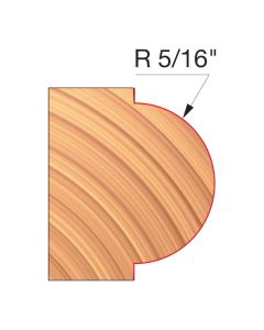 Freud UP123-IC 3-9/16" x 1-1/8" x 1-1/4" Concave Radius Shaper Cutter