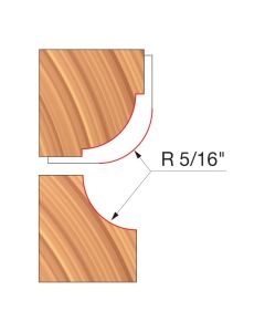 Freud UP133-IC 3-9/16" x 63/64" x 1-1/4" Comb. Convex & Concave Shaper Cutter