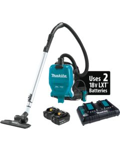 Makita XCV09PT, 36V (18V X2) LXT 5.0Ah BL CL 2 Quart Hepa Filter Backpack Dry Vacuum Kit