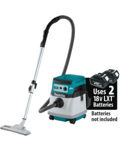 Makita XCV23Z, 36V (18V X2) LXT Brushless 4 Gallon Wet/Dry Dust Extractor & Vacuum, Bare Tool