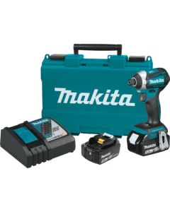 Makita XDT14T, 18V LXT 5.0Ah Li‑Ion BL CL Quick‑Shift Mode 3‑Speed Impact Driver Kit