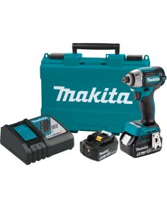 Makita XDT21T, 18V LXT Lithium‑Ion BL CL Quick‑Shift Mode 4‑Speed Impact Driver Kit