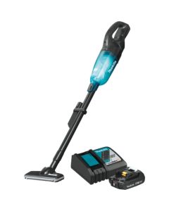 Makita XLC03R1BX4, 18V LXT 2.0Ah Li‑Ion BL CL Compact Stick Vacuum Kit, Trigger w/ Lock
