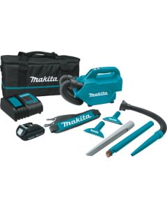 Makita XLC07SY1, 18V LXT 1.5Ah Lithium‑Ion Compact Handheld Canister Vacuum Kit