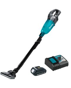 Makita XLC08R1B, 18V LXT 2.0Ah Li‑Ion BL CL Compact Stick Vacuum Kit, Trigger w/ Lock