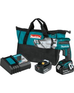 Makita XSJ04T, 18V LXT 18 Gauge 5.0Ah Lithium‑Ion Brushless Cordless Offset Shear Kit