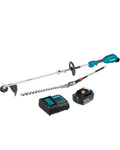 Makita XUX02SM1X2, 18V LXT 4.0Ah Power Head Kit w/ 13" String Trimmer & 20" Hedge Trimmer Attachments