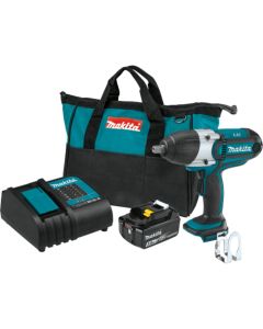 Makita XWT04S1, 18V LXT 1/2" 3.0Ah Lithium‑Ion Cordless Sq. Drive Impact Wrench Kit