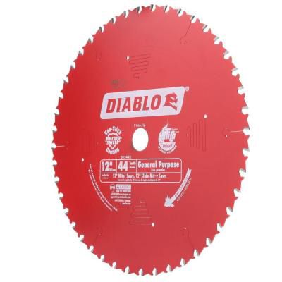 Freud D1244X Diablo 12-Inch 44 Tooth ATB General Purpose Miter Saw Blade with 1